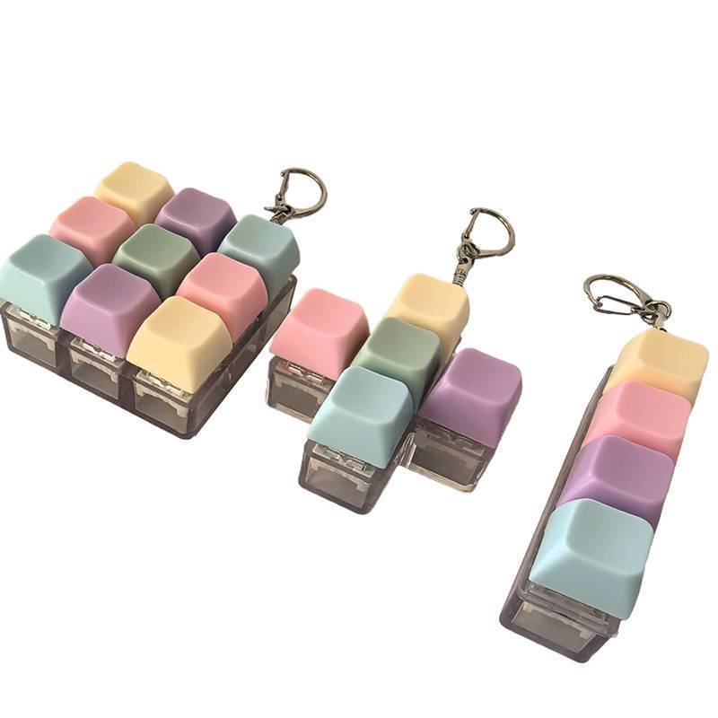 PNPIA - Bàn Phím Cơ Fidget 1/4/5/9 Phím, Kiểm Tra Trục, Keycap, Móc Khóa, Đồ Chơi Ngón Tay