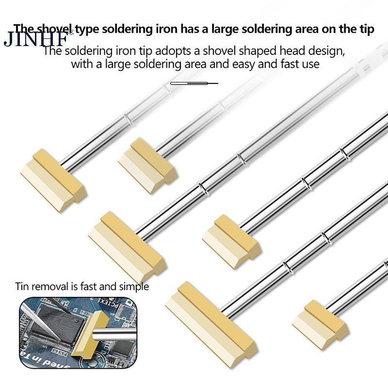 JINHF T12 Hàn Đầu Sắt Thay Thế Thìa Mẫu 1401 1406 Làm Nóng Nhanh Cho DIY Mạch Hàn Công Việc HOT