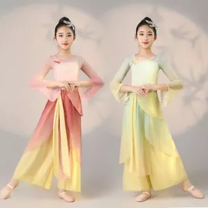💕Chỗ💕 Váy Khiêu Vũ Chuyển Sắc Cổ Điển Bằng Lụa Trang Phục Bé Gái 3-12 Tuổi Mới Lạ Công Chúa Vải Tuyn