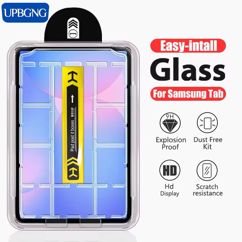 Dễ Dàng Lắp Đặt Phim Kính Cường Lực Cho Samsung Galaxy Tab S10 FE S9 Plus S11 Ultra Tab S6 Lite A11 Plus A9 Phụ Kiện