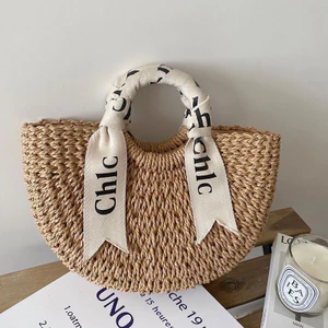 Rơm Handmade Phong Cách Túi Xách Đi Biển Túi Mori Phong Cách Thời Trang Đi Biển Phong Cách Kỳ Nghỉ 2EOB