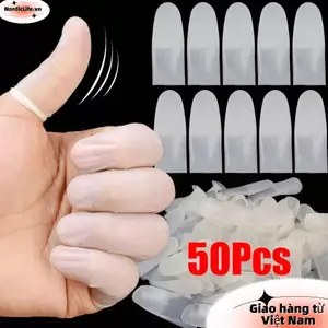 Găng tay cao su NORDICLIFE 50 chiếc, Tay áo ngón tay siêu mỏng dùng một lần, Vỏ đầu ngón tay mờ chống trượt bền bỉ Làm việc ngoài trời