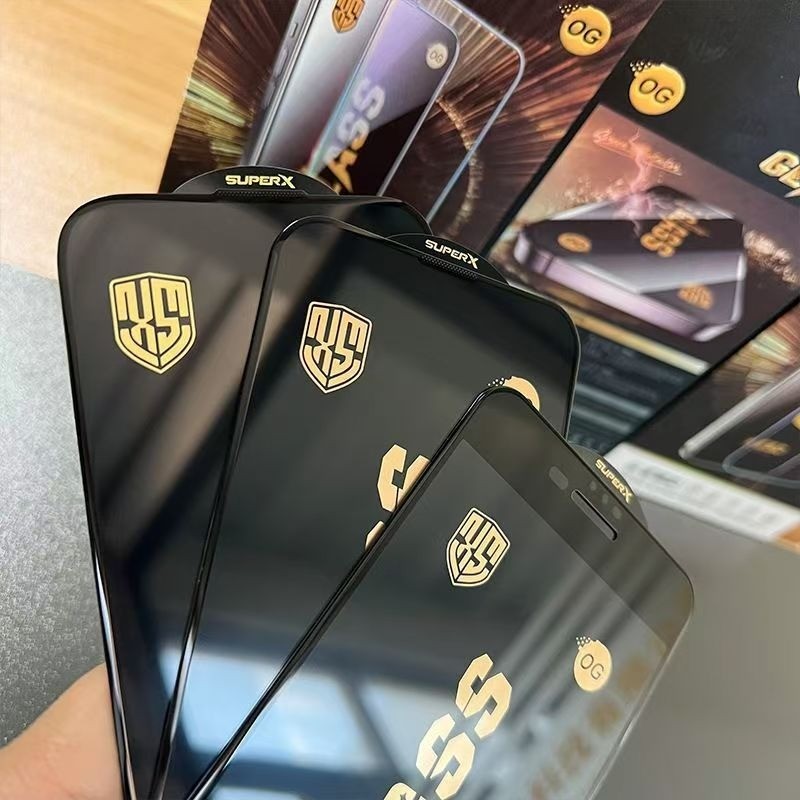 Kính cường lực chống tĩnh điện bằng nhôm cao cấp HD sang trọng Thích hợp cho iPhone 17 16 15 14 13 12 11 Pro Max Air Plus XR X XS Max Phim điện thoại