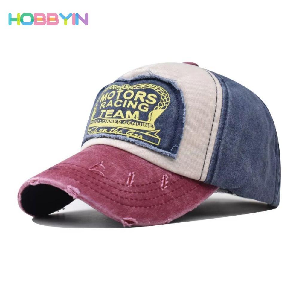 Mũ Hip Hop HOBBYIN, Mũ Bóng Chày Cotton Thoáng Khí, In Chữ Thời Trang Thường Ngày Có Thể Điều Chỉnh Đạt Đỉnh Mũ Dành Cho Nam Nữ