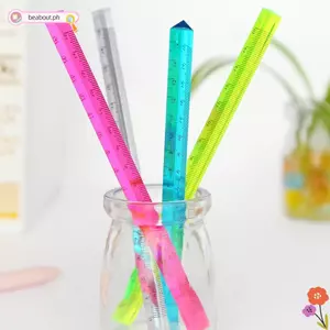 Thước tam giác BEABOUT, Thước thẳng trong suốt bằng nhựa, Cân 3 mặt chất lượng cao Công cụ đo 15 / 20cm Văn phòng trường học