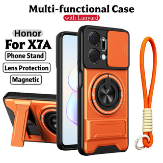 Ốp Điện Thoại Đa Năng Sang Trọng Thích Hợp Cho Honor X7 A X8 B X9 C X6 D 4G 5G Dây 360°Giá đỡ vòng có vỏ máy ảnh Vỏ bảo vệ toàn diện chống sốc