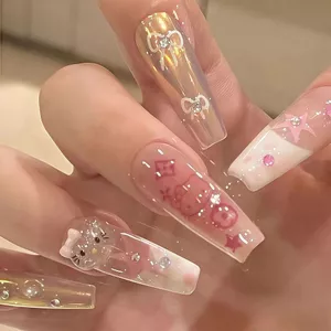 Kitty Kitty Kitty Kitty Làm Móng Tay Hoạt Hình Dễ Thương Tay Móng Tay Móng Tay Dài Móng Tay Tích Cực Dán Móng Tay