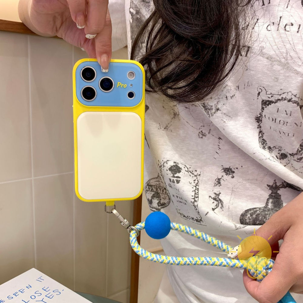 Phone Case For iPhone 17 Pro Max 16 15 14 13 Acrylic TPU Matte Contrast Color Contrast Color Hard Aesthetic Korean Cute