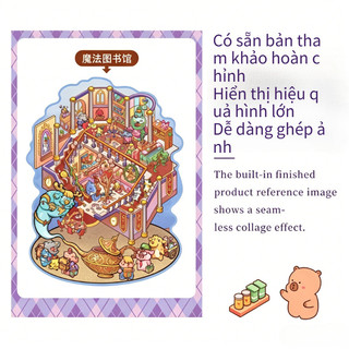 Bộ sticker 3D tạo cảnh mini 40 miếng – 13 chủ đề, hình khối nổi, chất liệu cao cấp – Trẻ em DIY dán sáng tạo