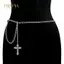 PNPIA- Punk Gothic Chữ Thập Eo Dây Xích JK Phụ Kiện Váy Dây Xích Quần Dây Xích Cho Nữ Bé Gái Cơ Thể Dây Xích Đơn Giản Chữ Thập Thắt Lưng Quà Tặng