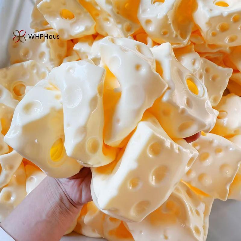 < WHPHous-t > Phô Mai Pinch Bóng Dầu Dừa Handmade Nhựa Bền Không Phục Hồi Đồ Chơi Giảm Căng Thẳng Cho Văn Phòng Và Nhà Thư Giãn Đẹp