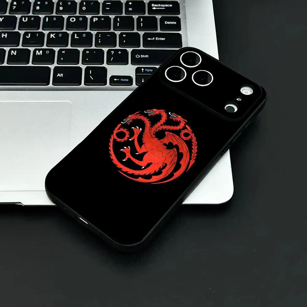 TP-1 TV g-Game of t-Thrones Ốp Lưng Điện Thoại IPhone 17 16 15 14 13 12 11 Pro Max Plus Mini Đen Mờ Vỏ Mềm Funda