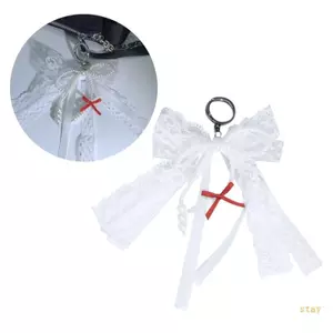 Ở lại Ngọc Trai Hiện Đại Bowtie Ren Dangle Charm Đa Năng Túi Thời Trang Nữ Mặt Dây Chuyền