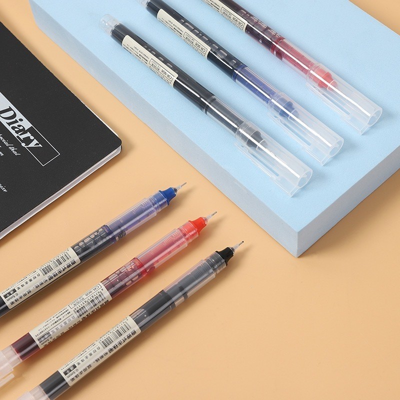Combo 20 Bút Gel Ngòi Kim 0.5mm Mực Lỏng Khô Nhanh Đen - Bút Bi Nước Dung Lượng Cao Cho Học Sinh Văn Phòng, Không Lem