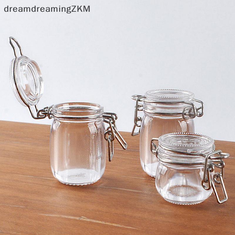 [dreamdreaming] 2 Cái / bộ Nhà Búp Bê Thu Nhỏ Trong Suốt Bảo Quản Bình Kín Mô Hình Bể Chứa Lọ Nhỏ Chúc Bình Trang Trí Nhà Bếp [zkm]