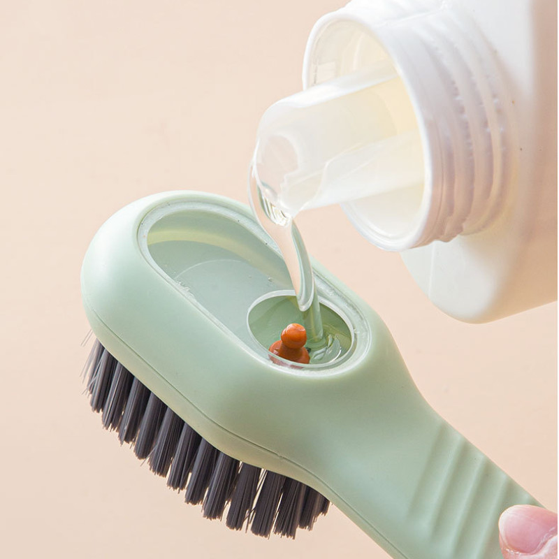 Bàn Chải Đánh Giày Đa Năng Nhả Phun Nước Giặt – Lông Mềm Không Làm Hỏng Giày, Giặt Đồ Tiện Lợi, Có Móc Treo | 355
