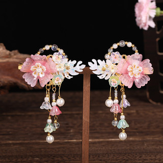 Trẻ Em Cổ Hanfu Mũ Đội Đầu Trẻ Em Kẹp Tóc Cặp Kẹp Trẻ Em Tua Rua Kẹp Tóc Handmade Bước Lắc Kẹp Tóc 25.12.24