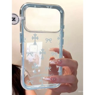 Ốp Điện Thoại Thích Hợp Cho iPhone 7 8 X XS XR XSMAX 11 12 13 14 15 16 17 Pro max Plus Air Hàn Quốc Retro Hồng Cross Chống Sốc Vỏ Bảo Vệ Chống Sốc Bao Gồm Tất Cả QXMY