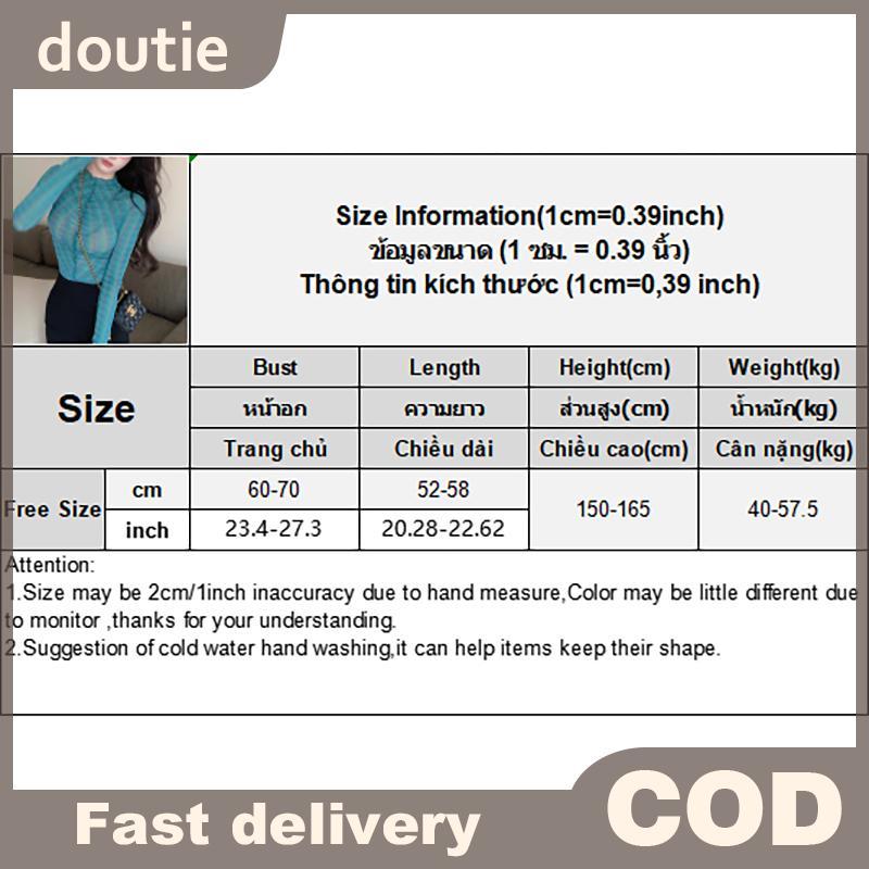 Doutie Áo Thun Cổ Tròn Tay Dài Thu Đông, Chất Liệu Lưới RetroSlim Fit