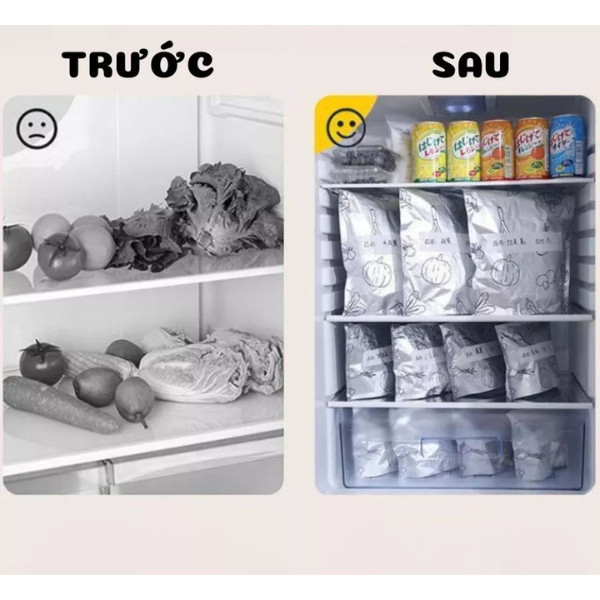 Combo 10 Túi Bảo Quản Thực Phẩm Nhôm Bạc Giữ Tươi Và Chống Ẩm Dài Ngày
