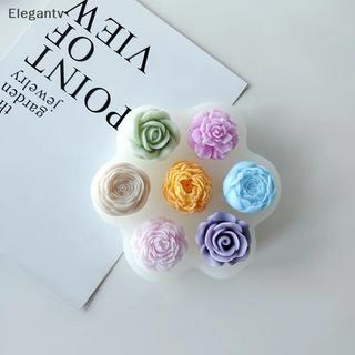 EGN 7 Trong 1 Hoa Khuôn Silicon 3D Hoa Hồng Mẫu Đơn Bánh Sô Cô La Khuôn Nướng Bánh Handmade Nến Xà Phòng Thạch Cao Nhựa Thủ Công Dụng Cụ Làm N