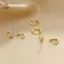 Bông Tai Hình Học Zircon Nhỏ Sáng Bóng - Phù Hợp Tiệc Tùng Cho Nữ