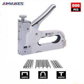 Tặng kèm 600 hoặc 800 đinh，Súng bắn ghim đa năng, Kìm bắn đinh ghim cầm tay 3 trong 1 có tăng lực,cỡ 4-14 mm
