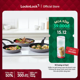 Chảo Chống Dính LocknLock Grano IH Frypan, dùng được bếp từ, Nhiều size (20/24/26/28/30cm)