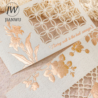 JIANWU Hoa Trong Các Trang Series Vintage Cây Rỗng Phong Cảnh Cắt Kéo Sổ Lưu Niệm Chất Liệu Giấy Sáng Tạo Rác Tạp Chí Văn Phòng Phẩm