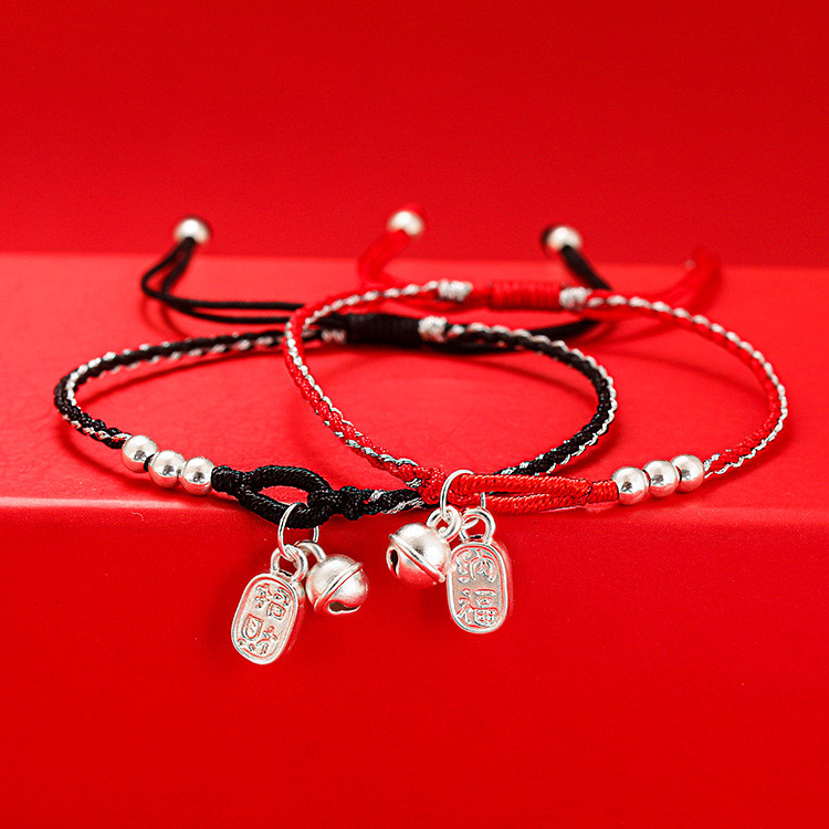 Vòng tay dây màu đỏ may mắn 999 Sterling