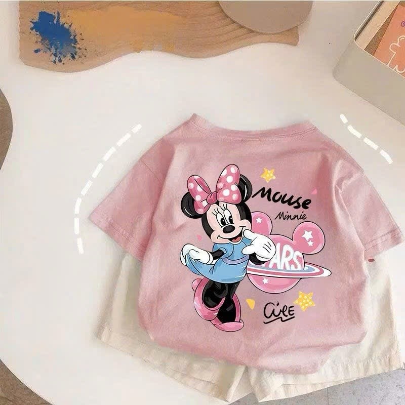 Set Bé Gái HỌA TIẾT MICKY GIẢI NGÂN HÀ QC60 K.Kid Bộ Mùa Hè Chất Cotton Mát Size 8-20kg m88