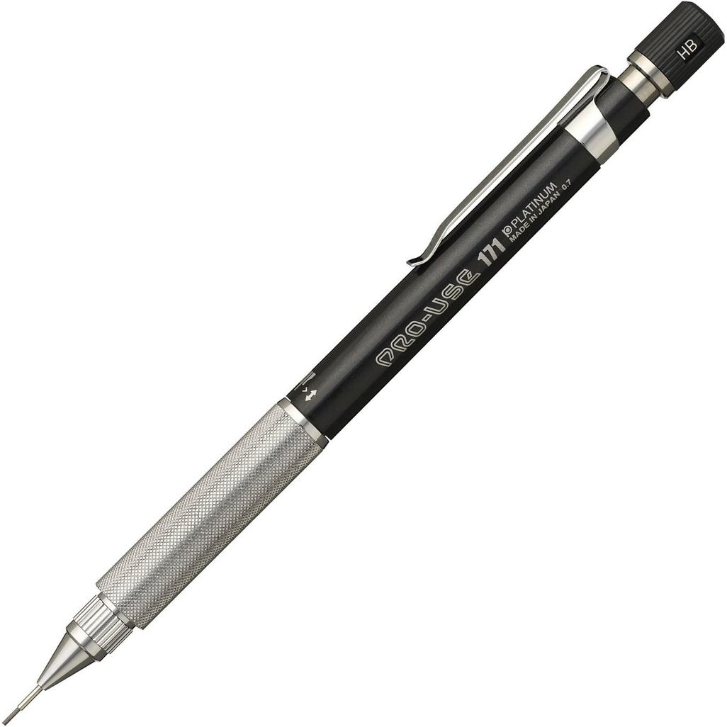 Platinum Pro-Use 171 But Chi Kim Loai MSDA-1500/0.7mm Den 0.9mm Trang/Than Kim Loai/Nhat Ban