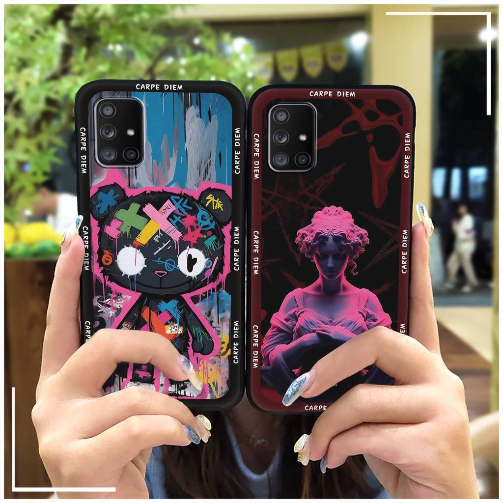 Ốp Mềm Chống Thấm Nước Ốp lưng Samsung Galaxy A71 5G / A Lượng Tử Chống Bụi Bẩn Chống Bụi Hoạt Hình Bảo Vệ Chống Va Đập Túi Điện Thoại TPU Chống Sốc Bền Ốp Lưng Dễ Thương
