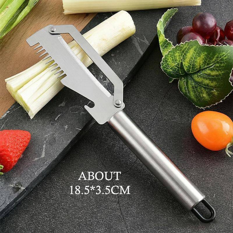 JRP 1PC Dao gọt vỏ bằng thép không gỉ đa chức năng Tay cầm thoải mái Dụng cụ rau củ nhà bếp để chuẩn bị Salad tại nhà JRP
