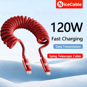 Cáp dữ liệu bằng kính thiên văn sạc nhanh PD120W Nylon dệt 480Mbps Truyền dữ liệu Type-C / USB sang Type-C Cáp dữ liệu sạc cho bàn điện thoại