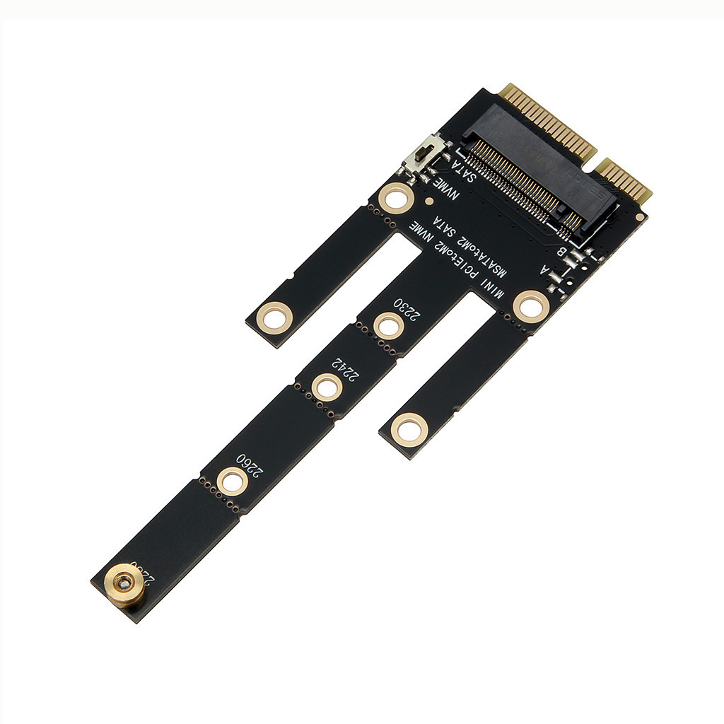 JMT 2in1 Mini PCI-E / mSATA Sang M.2 M Key NVME / B + M Key SATA SSD Adapter Card Cho M.2 NVME / SATA 2230 2242 2260 2280 SSD