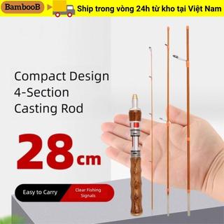 Cần câu máy đứng BAMBOOB UL 4 khúc, cần carbon cao cấp, di động, phù hợp câu mùa đông trên băng