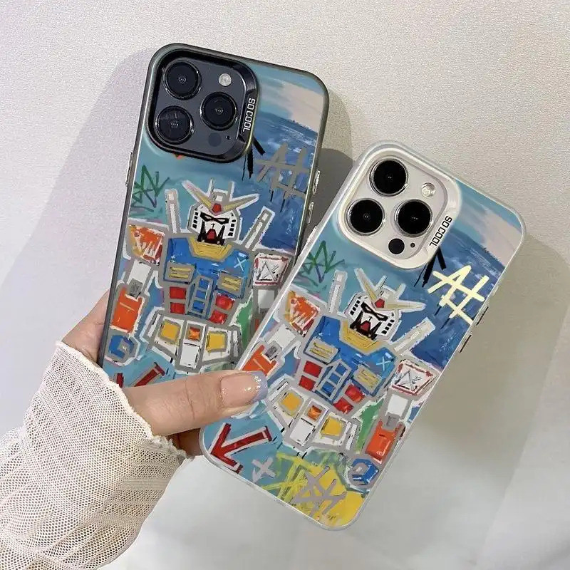 Ốp lưng Gundam nhiều màu, chất liệu da PU bền đẹp chống sốc tốt Bảo Vệ Camera Cấp iPhone 17/16/15/14/13/12/11/X/XS Max