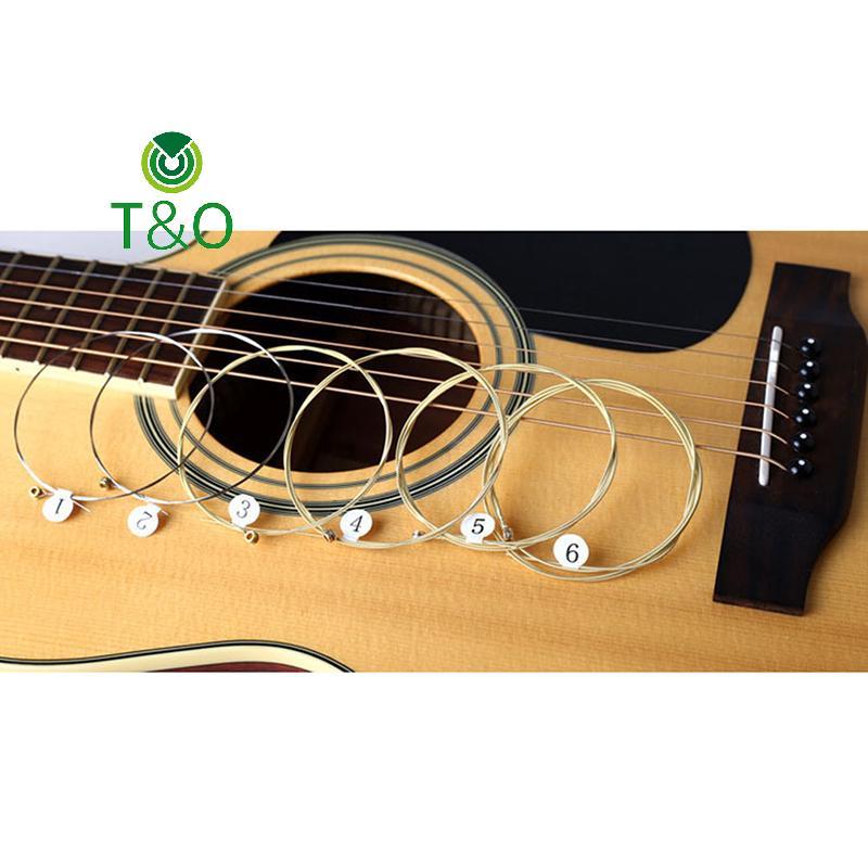 [T & O-t] 1 Bộ 6 Dây Đàn Guitar Thép Mạ Niel Cho Đàn Guitar Acoustic [Mới]