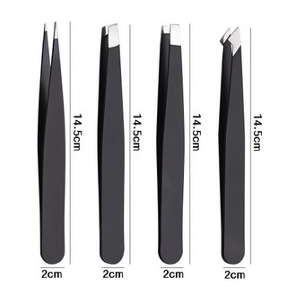 4 Nhíp nhổ tỉa lông mày bằng thép không gỉ dễ sử dụng chất lượng cao Công nghệCNCgiúp nhổ lông dễ dàng và chínhxác-FE123