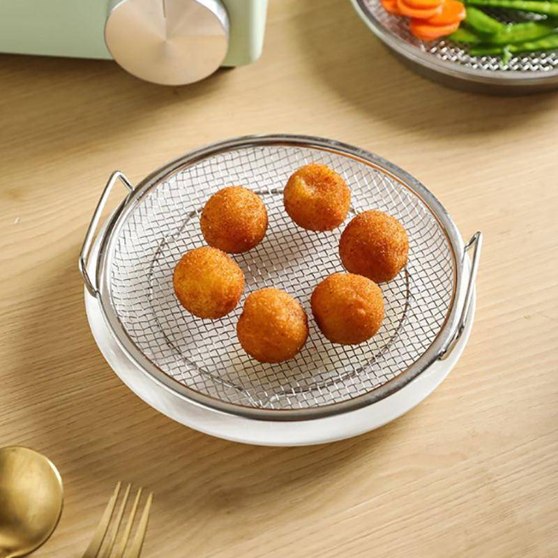 CANAMEK Thép không gỉ Chiên Lọc Dầu Khay Bếp Lưới Rây Lọc Để Thoát Dầu dư thừa từ Thực Phẩm Người Trợ Giúp Nấu Ăn CSF