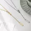 PNPIA- Dây Xích Dài Bằng Thép Không Gỉ Nelace Cho Nữ Mạ Vàng Nhẹ Trang Sức Thanh Lịch Cho Phụ Kiện Du Lịch