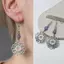 PNPIA- Dân Tộc Bohemian Bạc Hoa Thả Bông Tai Nữ Vintage Rỗng Ra Tòn Ten Bông Tai Cho Quà Tặng Sử Dụng Tiệc