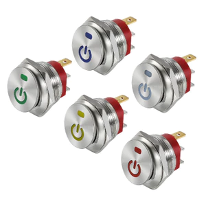 Công tắc chống nước loại đá kim loại 22MM 3 chân 2 nút số Dòng điện cao 20A