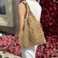 Túi Tote dệt NICOLOO, Túi lưới móc Bohemian rỗng, Ống hút Handmade Túi đi biển dệt kim dung tích lớn ngoài trời