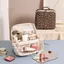 Túi trang điểm EBINLANDS, Túi đựng du lịch đa chức năng dung tích lớn, Túi đựng mỹ phẩm Quilted di động