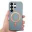 Ốp điện thoại sạc từ tính Lychee Grain PC + TPU cho Samsung Galaxy S26 S25 S24 S23 S22 S21 S20 Ultra + FE Ốp lưng chống sốc