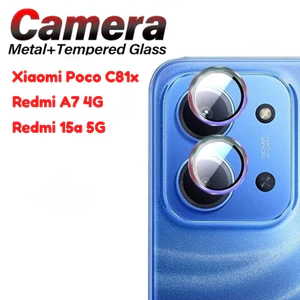 Dành Cho Redmi 15a 5G A7 4G Siêu HD Hợp Kim Nhôm Ống Kính Máy Ảnh Kính Cường Lực Phim Cho Xiaomi Poco C81x Điện Thoại Mặt Sau Ống Kính Vòng Bảo Vệ