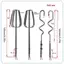 Luckyew 1 / 2 / 4 Móc khuấy trứng điện, Máy đánh trứng cầm tay bền bằng thép không gỉ Trộn Sti Máy trộn nhà bếp TQ