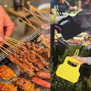 JCSYFAC Nhựa Chịu Nhiệt Nướng Quạt Cầm Tay Tay Nướng Quạt Tiện Lợi Tay Quay Máy Thổi Cho Cắm Trại Ngoài Trời Mới